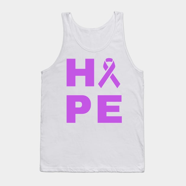 Hope Awareness Ribbon (Purple) Tank Top by CaitlynConnor